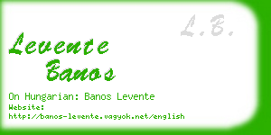 levente banos business card